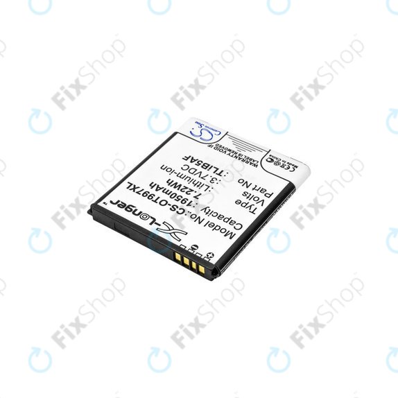 Akkumulátor Alcatel One Touch 997, X Pop, TCL S710, S800, 1950mAh, Li-Ion, 3.7V, TLiB5AF, HQ