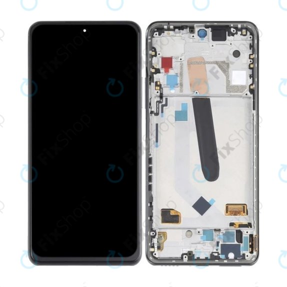 Xiaomi Poco F3 - LCD Kijelző + Érintőüveg + Keret (Night Black) OLED