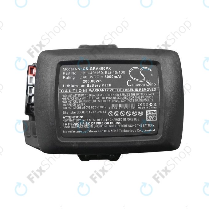 Akkumulátor Gardena Powercut Li40/30, Powermax Li-40/41, 5000mAh, Li-Ion, 40V, BLi-40/160, BLi-40/100, HQ