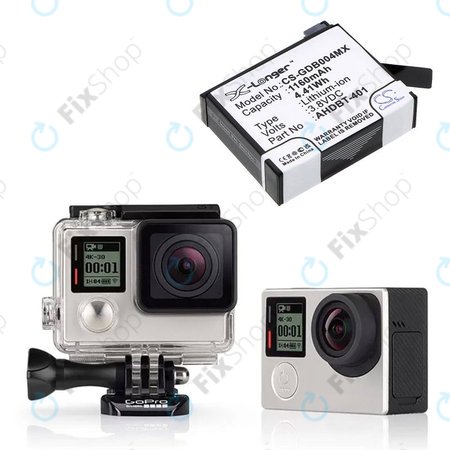 Akkumulátor GoPro Hero 4, 1160mAh, Li-Ion, 3.8V, AHDBT-401, HQ