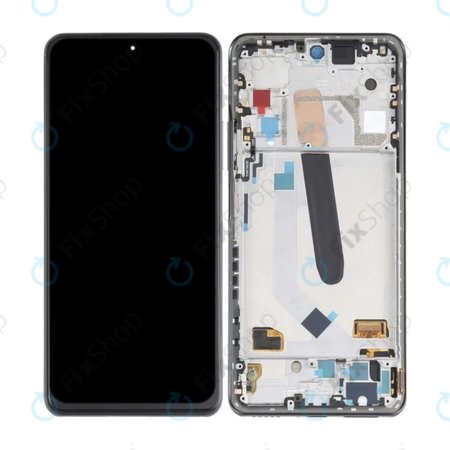 Xiaomi Poco F3 - LCD Kijelző + Érintőüveg + Keret (Black) OLED