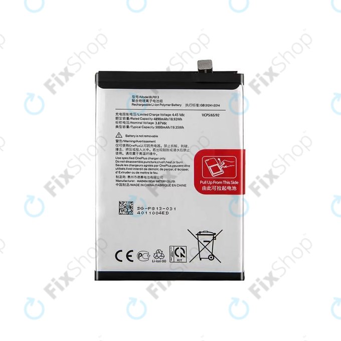 OnePlus Nord N100 BE2013 BE2015 - Akkumulátor BLP813 5000mAh - 1031100034 Genuine Service Pack