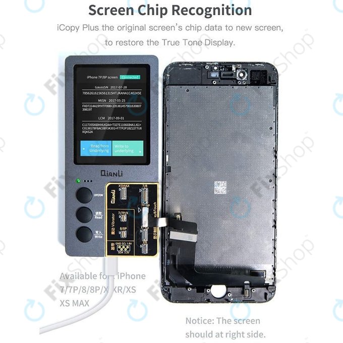 QianLi iCopy Plus 2.2 - True Tone, Light Sensor, Vibration Programmer & Battery Tester (iPhone 7 - 11 Pro Max)
