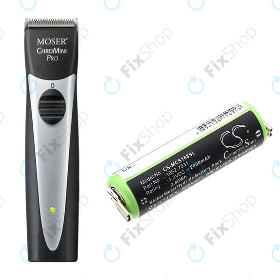 Akkumulátor Moser Easy Style 1881, 2000mAh, Ni-MH, 1.2V, 1852-7531, HQ