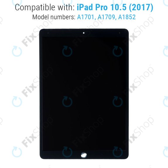 LCD Kijelző iPad Pro 10.5" (2017), Black, Érintőüveg keret nélkül