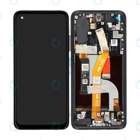 Asus Zenfone 8 ZS590KS - LCD Kijelző + Érintőüveg + Keret (Obsidian Black) OLED