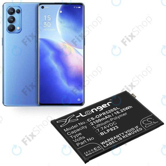 Oppo Reno 5 Pro - Akkumulátor BLP823 2100mAh HQ