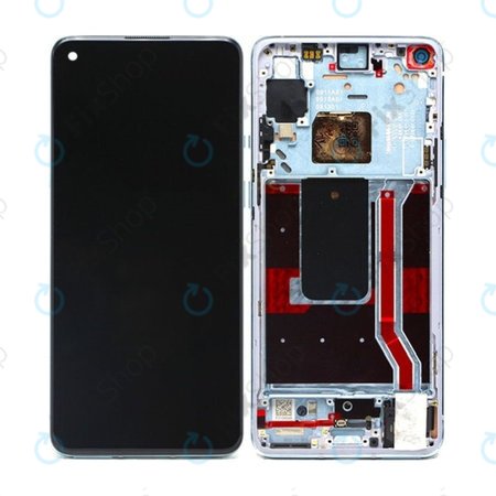 OnePlus 8T - LCD Kijelző + Érintőüveg + Keret (Black) OLED