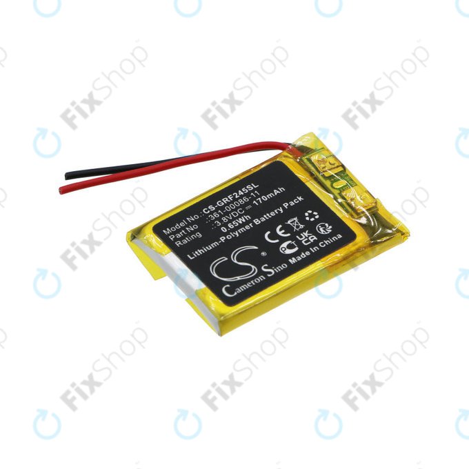 Akkumulátor Garmin Forerunner 245, Forerunner 245 Music, 170mAh, Li-Pol, 3.8V, 361-00086-11, HQ