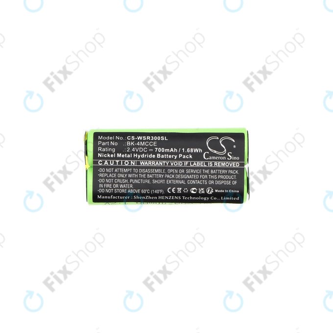 Akkumulátor Waterpik 900 Sonic Toothbrush, Sensonic Plus Sr-3000, 700mAh, Ni-MH, 2.4V, BK-4MCCE, HQ