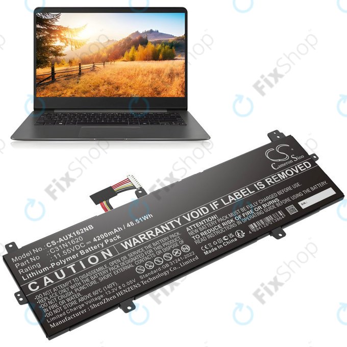 Akkumulátor Asus BX430, Expertbook B5440fa, P5240ua-1a, 4200mAh, Li-Pol, 11.55V, C31N1620, HQ