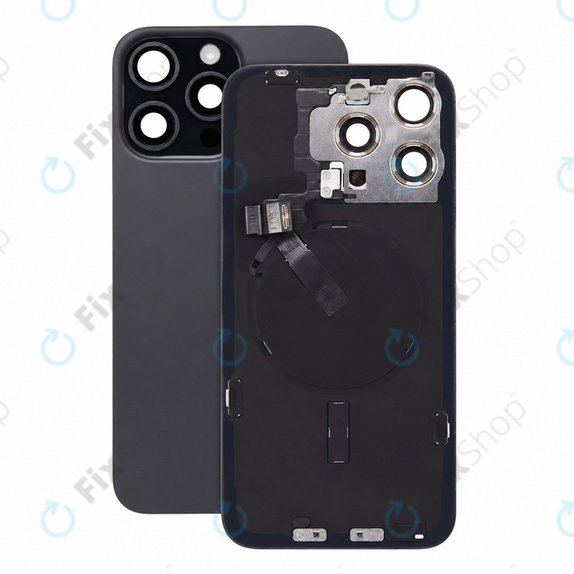 Hátsó ház üveg iPhone 15 Pro Max készülékhez, Black Titanium, Pulled A