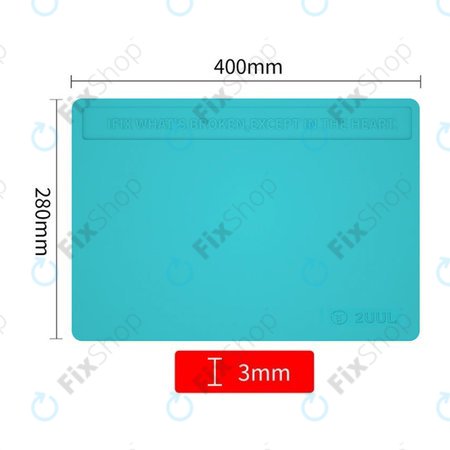 2UUL - ESD Antisztatikus Hőálló Szilikon Alátét - 40 x 28cm (Kék)