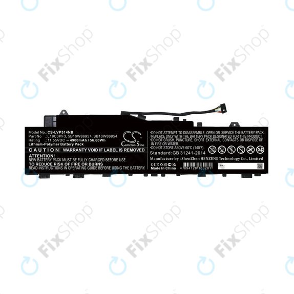 Akkumulátor Lenovo Ideapad 5 14, Xiaoxin Air 14 2020, 4900mAh, Li-Pol, 11.55V, 5B10W86957, HQ