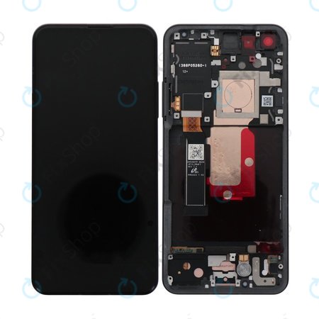 Asus Zenfone 10 AI2302 - LCD Kijelző + Érintőüveg + Keret (Midnight Black) - B90AI00M1-R20010 Genuine Service Pack