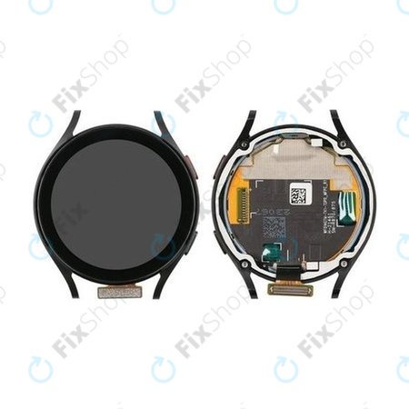 Samsung Galaxy Watch 4 44mm R870 R875 - LCD Kijelző + Érintőüveg + Keret (Black) - GH97-26410A Genuine Service Pack
