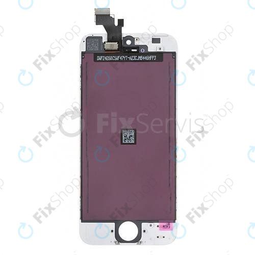 Kijelző iPhone 5, White, Érintőüveg kerettel