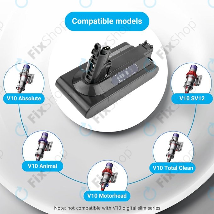 Dyson V10 - Akkumulátor 969352-02, SV12, 206340 Li-Ion 25.2V 2500mAh HQ