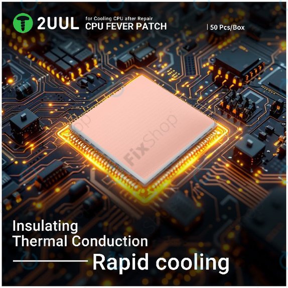 CPU hűtőpad (Thermal Patch), 2UUL SC09, 17x15x1.5mm