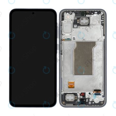 Samsung Galaxy A35 A356B - LCD Kijelző + Érintőüveg + Keret (Awesome Navy) - GH82-34223A Genuine Service Pack