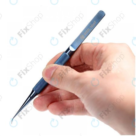 2UUL BlueT Curved Head - Titán Csipesz - Hajlított Hegyű (0.1mm)