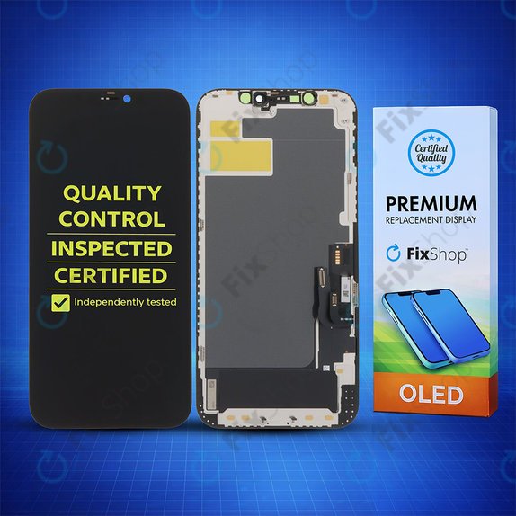 Kijelző Soft OLED iPhone 12, 12 Pro, Érintőüveg kerettel, DIAGNOSTIC