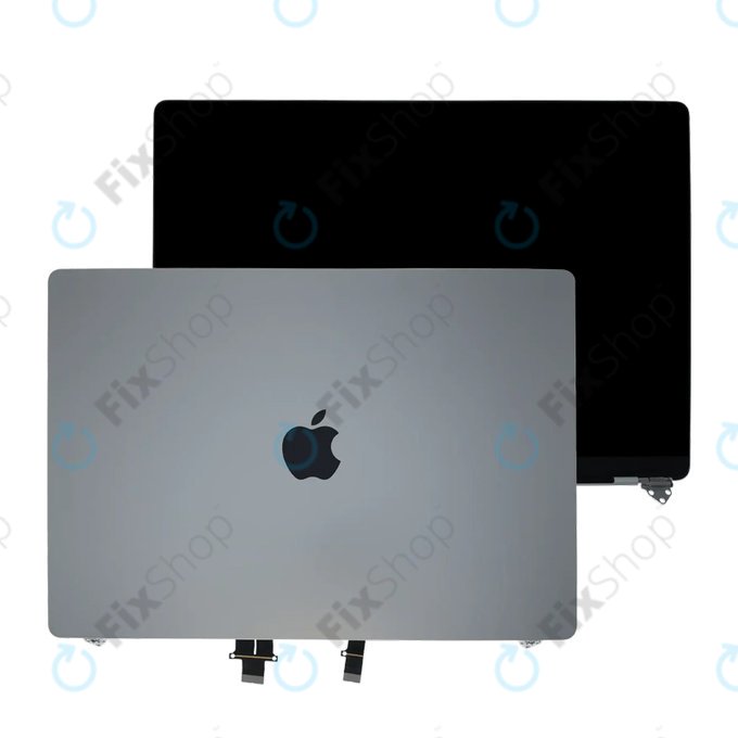 LCD kijelző MacBook Pro 16" A3403 (2024), első üveggel és fedéllel, Nano-Texture, Silver, 661-42324, Genuine Apple