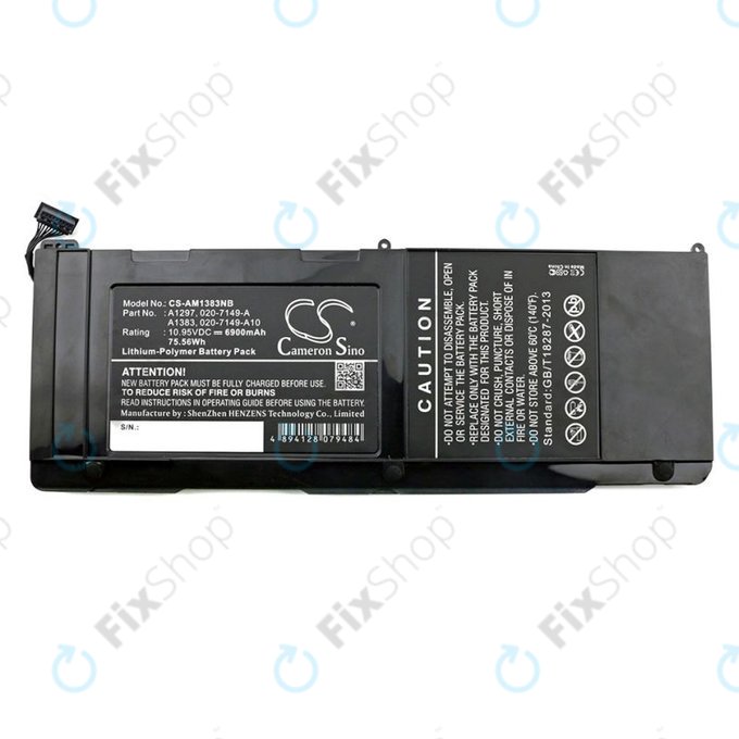 Apple MacBook Pro 17" A1297 (Mid 2010 - Late 2011) - Akkumulátor A1383 6900mAh HQ