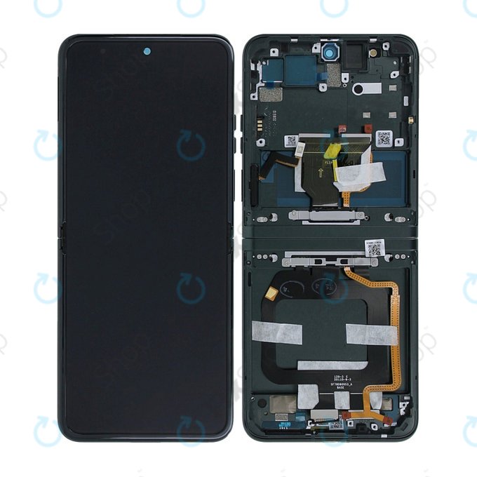 Motorola Razr 40 - LCD Kijelző + Érintőüveg + Keret (Sage Green) - 5D68C22834 Genuine Service Pack