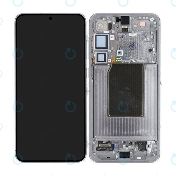 Samsung Galaxy S25 Plus - LCD Kijelző + Érintőüveg + Keret (Silver Shadow) OLED
