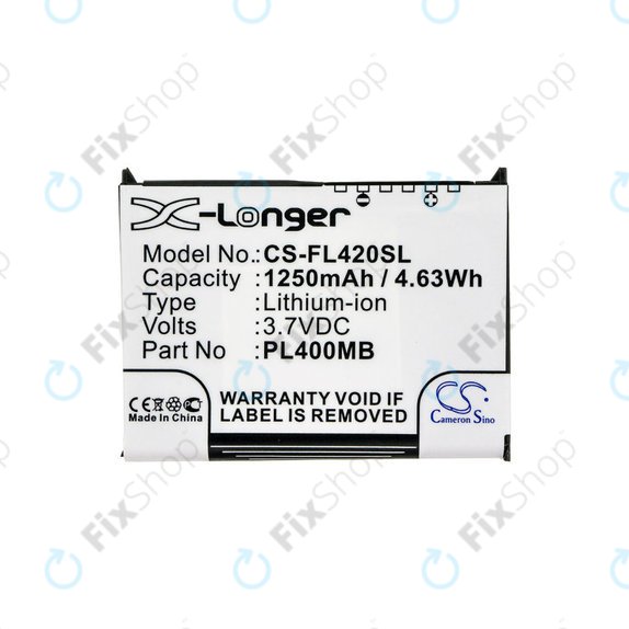 Akkumulátor Fujitsu Siemens Loox N560, N520, N500, 420, 410, 1250mAh, Li-Ion, 3.7V, PL400MB, HQ
