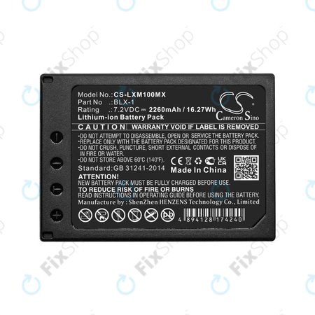 Akkumulátor Olympus OM SYSTEM OM-1, OM-1 Mirrorless, 2260mAh, Li-Ion, 7.2V, BLX-1, HQ