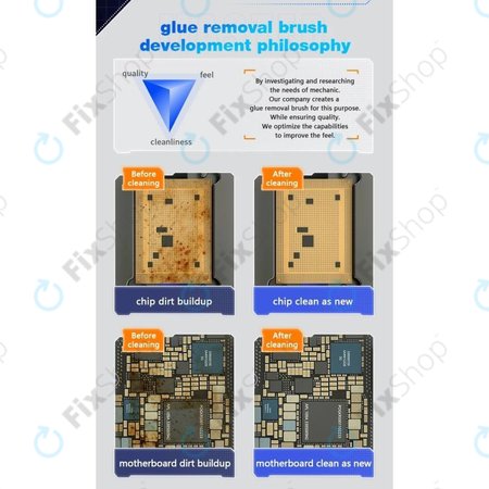 Mechanic - Acélkefe PCB/BGA tisztításhoz IC padokhoz és ragasztó eltávolításhoz