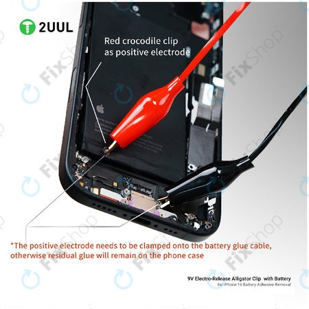 Krokodilcsipesz 9V-os elektromos kioldóval, 2UUL BT04