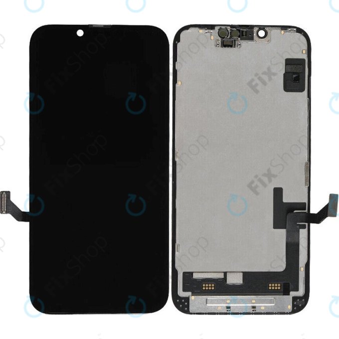 Kijelző Soft OLED iPhone 14 - Érintőüveg + Keret, DIAGNOSTIC