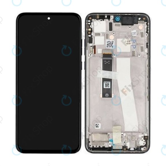 Motorola Edge 30 Neo XT2245 - LCD Kijelző + Érintőüveg + Keret (Black Onyx) - 5D68C21403 Genuine Service Pack