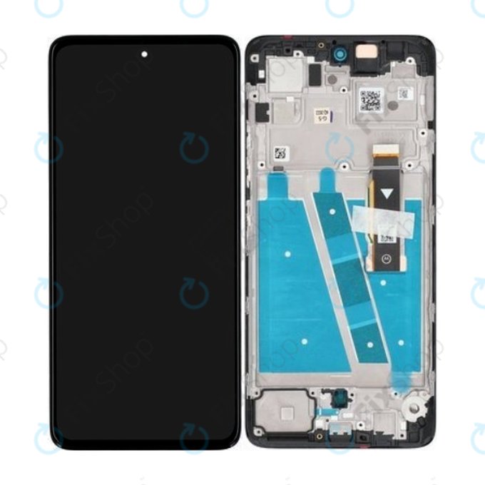 Motorola Moto G72 XT2255 - LCD Kijelző + Érintőüveg + Keret (Meteorite Gray) - 5D68C21701 Genuine Service Pack