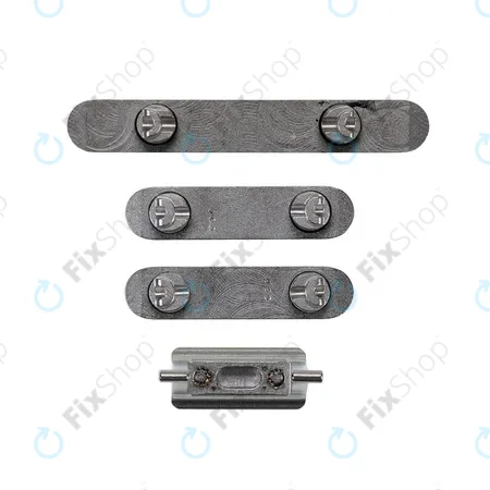 Apple iPhone XS - Hangerő + Bekapcsolás + Néma Üzemmód Gombok Szett (Space Gray)