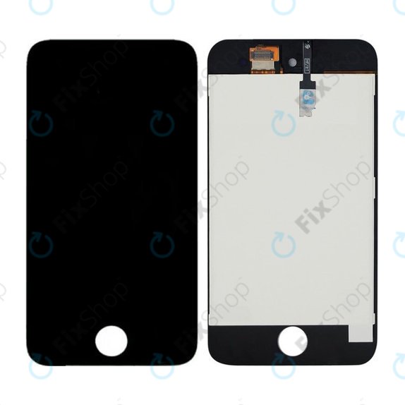 LCD Kijelző iPod Touch (4th Gen), Black, Érintőüveg kerettel
