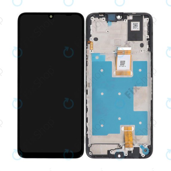Honor X7a RKY-LX1 RKY-LX2 - LCD Kijelző + Érintőüveg + Keret (Midnight Black) - 0235AENA Genuine Service Pack