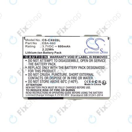 Akkumulátor Siemens M8, A31, CS66, SS66, 600mAh, Li-Ion, 3.7V, EBA-660, HQ