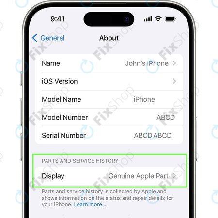 OLED - teljes egység | iPhone 16 | 661-44797 | Genuine Apple