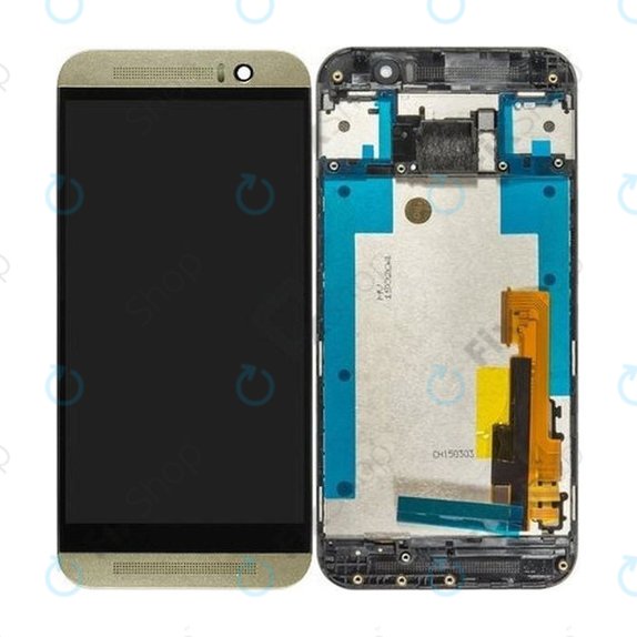 HTC One M9 - LCD Kijelző + Érintőüveg + Keret (Silver/Gold) TFT