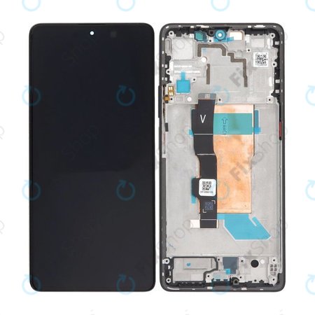 Xiaomi Poco F5 23049PCD8G, 23049PCD8I - LCD Kijelző + Érintőüveg + Keret (Black) TFT