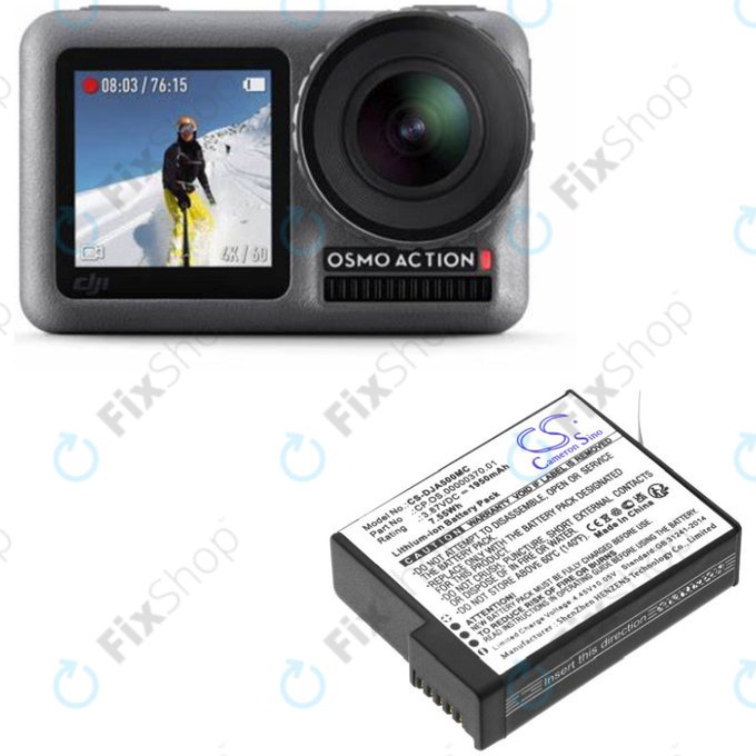 Akkumulátor DJI Osmo Action 5, 1950mAh, Li-Ion, 3.87V, CP.OS.00000370.01, HQ