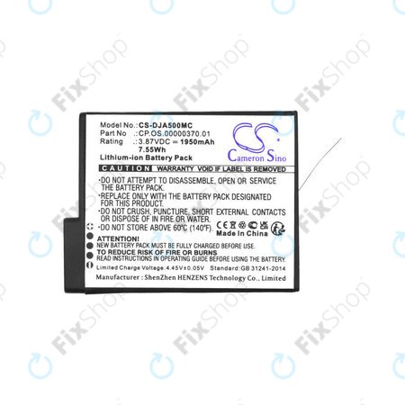 Akkumulátor DJI Osmo Action 5, 1950mAh, Li-Ion, 3.87V, CP.OS.00000370.01, HQ