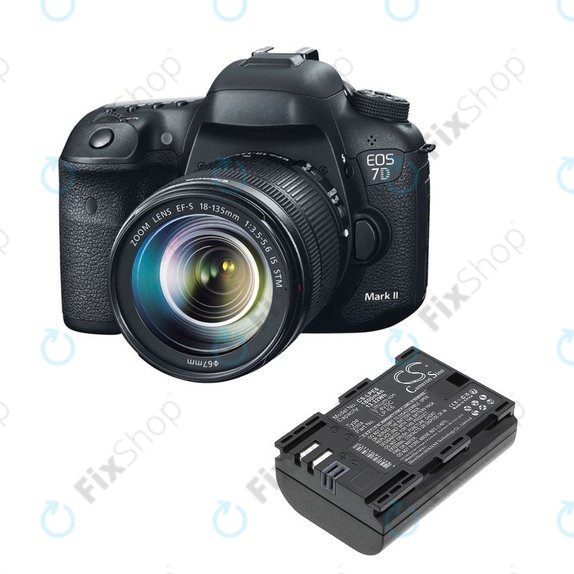 Akkumulátor Canon EOS 60D, 5D Mk II, 7D, 1800mAh, Li-Ion, 7.4V, LP-E6, HQ