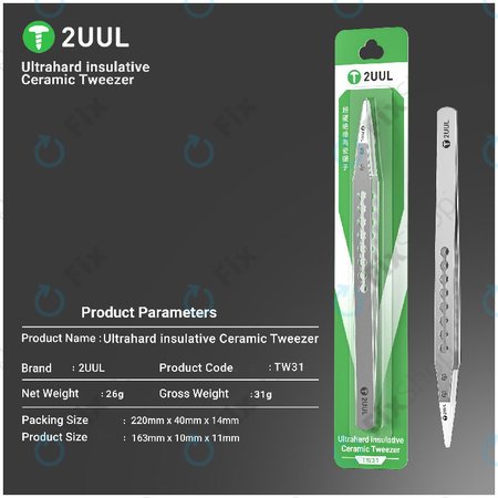 Precíziós csipesz, kerámia szigetelésű, 2UUL TW31