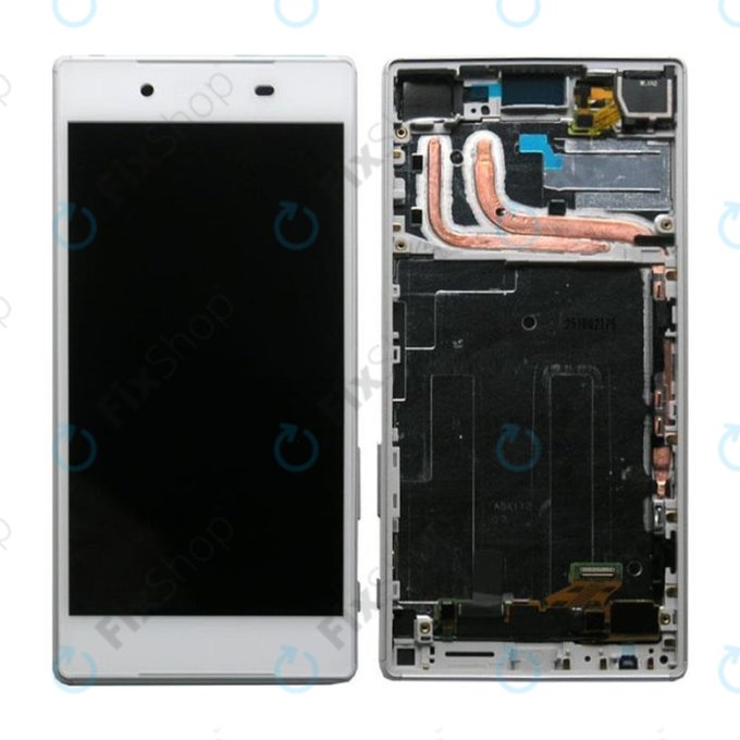 Sony Xperia Z5 E6653 - LCD Kijelző + Érintőüveg + Keret (White) - 1296-1894 Genuine Service Pack