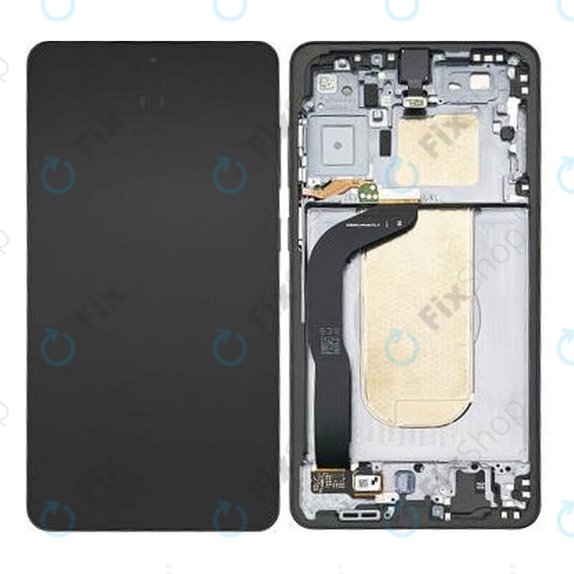 Samsung Galaxy S25 Edge - LCD Kijelző + Érintőüveg + Keret (Titanium Jetblack) OLED